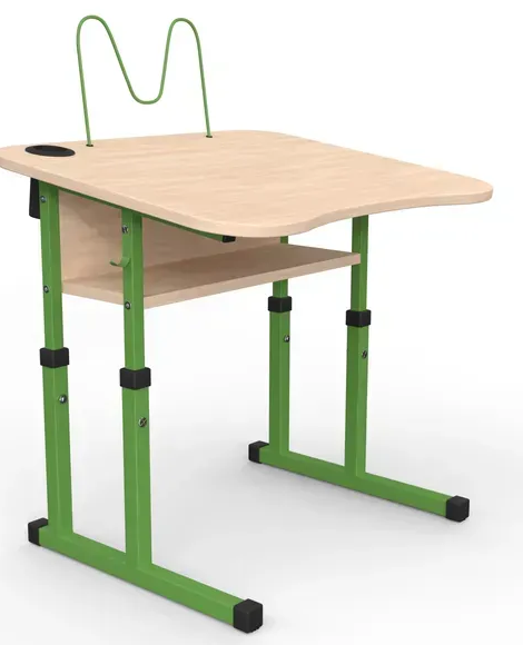 Стіл учнівський одномісний з нахилом №4-6 без полиці /600х500 МФ Вересень